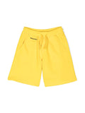 Ropa para niños - pantalones cortos amarillo de deporte con logo estampado DSQUARED2