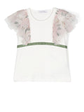 Camiseta con estampado floral y manga corta MONNALISA