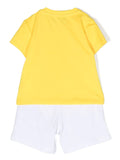 Ropa para niños - set de camiseta y pantalón amarillo corto con motivo Teddy Bear MOSCHINO