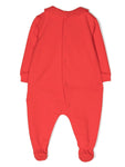 Body rojo de manga larga con logo y oso para bebé niño verano MOSCHINO
