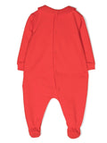Body rojo de manga larga con logo y oso para bebé niño verano MOSCHINO