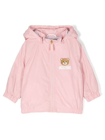 Childrenswear - Teddy Bear print pink jacket MOSCHINO