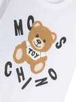 Ropa para niñas -  camiseta blanca con oso estampado y logo MOSCHINO
