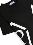 Ropa para niños - camiseta negra con logo de dos partes Philipp Plein