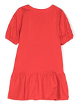 ملابس أطفال - فستان أحمر بطبعة تيدي توي موسكينو