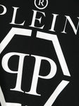 Ropa para niños - camiseta negra con logo en el centro Philipp Plein