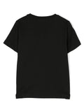 Ropa para niños - camiseta negra con logo en el centro Philipp Plein