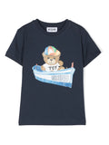 Ropa para niños -  camiseta azul marino Teddy Bear Boat MOSCHINO