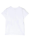 Camiseta blanca con detalle de lazo y print TWINSET