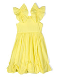 Vestido amarillo para niñas sin mangas con falda farol TWINSET