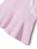 ملابس أطفال - فستان وردي مع طباعة شعار فيليب بلين