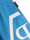 PHILIPP PLEIN blue logo printed shorts