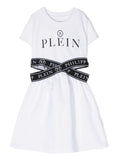 ملابس الأطفال - فستان أبيض شعار فيليب بلين