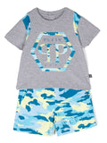 ملابس الأطفال - طقم من قطعتين مع تفاصيل شعار PHILIPP PLEIN