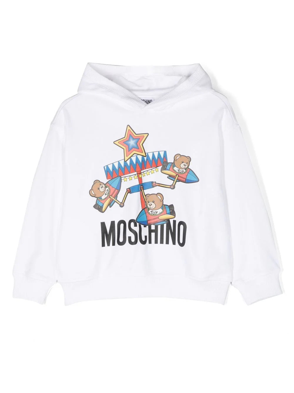 Ropa para niños - sudadera BLANCA con capucha y motivo gráfico MOSCHINO