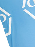 ملابس الأطفال - تي شيرت أزرق عليه شعار فيليب بلين المكون من جزأين