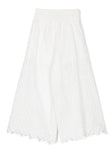 White flared trousers with openwork detail for girls TWINSET