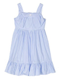 Blue striped dress with straps TWINSET