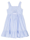 Blue striped dress with straps TWINSET