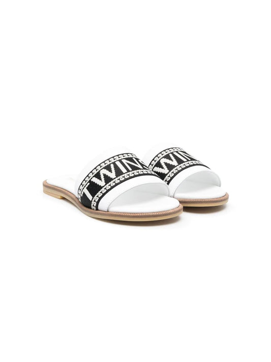 TWINSET logo printed sandals