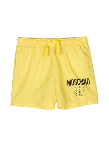 ملابس أطفال - ملابس سباحة صفراء من ماركة MOSCHINO