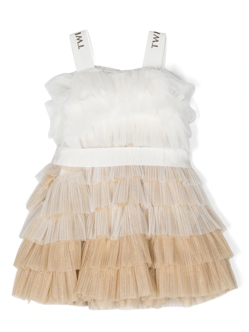 Vestido con capa de tul TWINSET