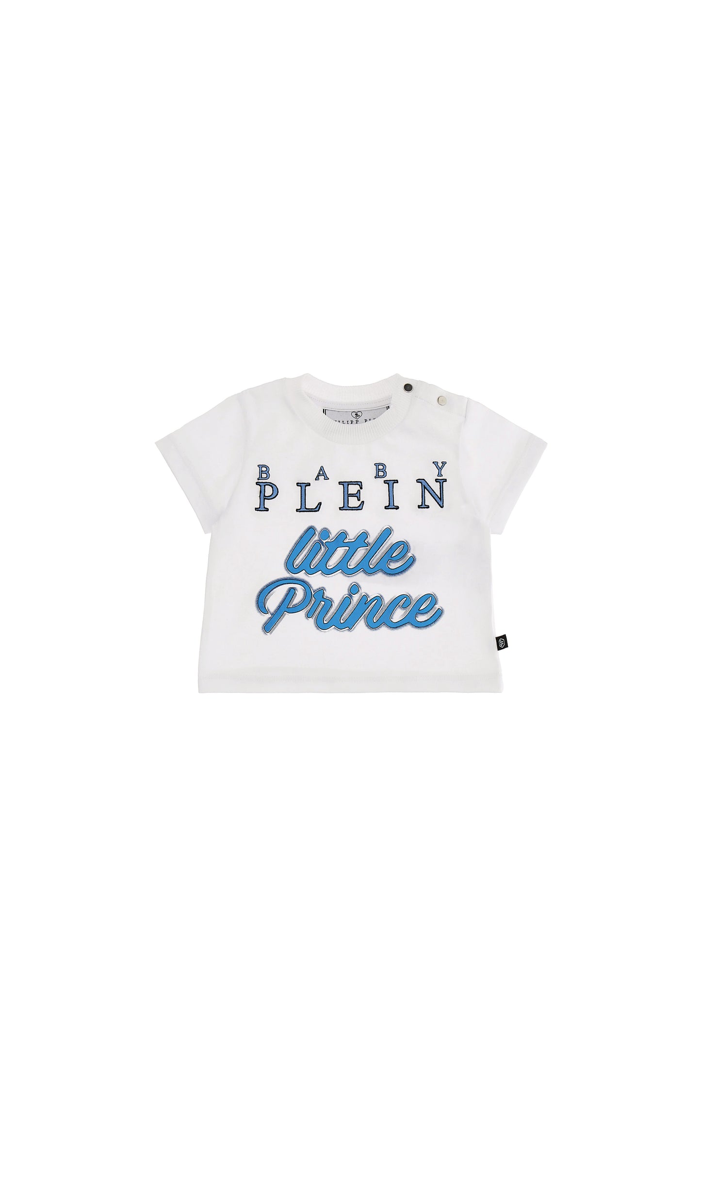 Children's clothing - PHILIPP PLEIN blue logo embroidered t-shirt
