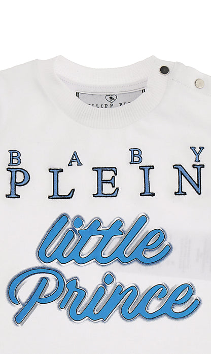 Children's clothing - PHILIPP PLEIN blue logo embroidered t-shirt