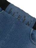 Pantalón largo denim medium blue con logo Philipp Plein