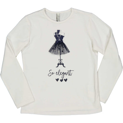 Ropa para niños - camiseta blanca "So elegant" TRYBEYOND