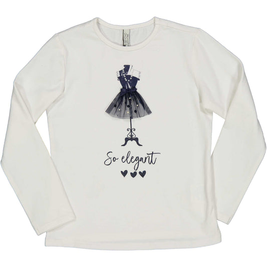 Ropa para niños - camiseta blanca "So elegant" TRYBEYOND
