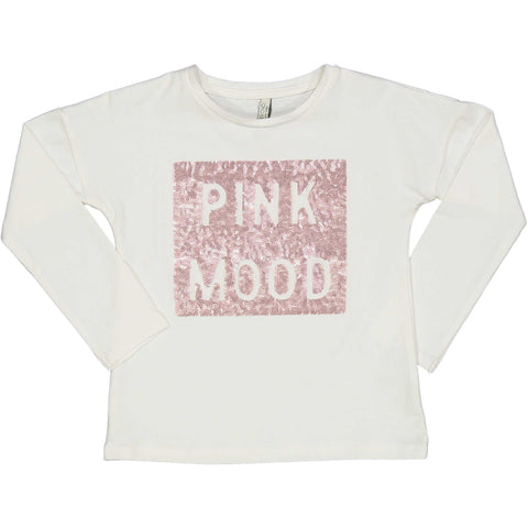 Ropa para niños - camiseta blanca "Pink mood" TRYBEYOND
