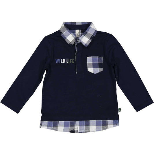Camisa azul oscuro para niños BIRBA