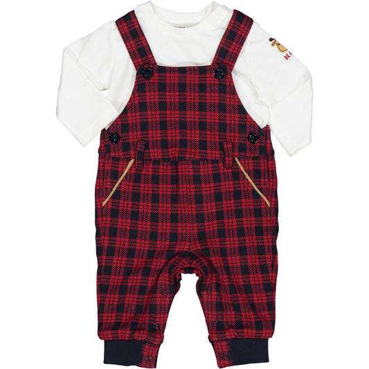 Conjunto rojo/azul con camiseta BIRBA