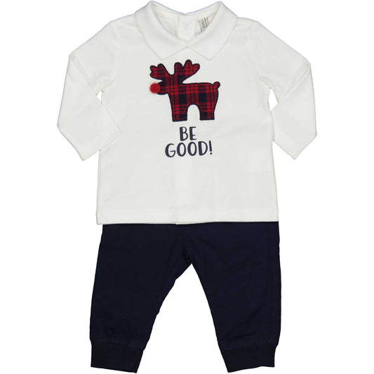 Set niño de camiseta blanca y pantalón azul BIRBA