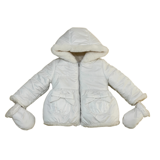 CHAQUETA CON MITONES INVIERNO BLANCO POLYESTER PARA NIÑA LAPIN HOUSE