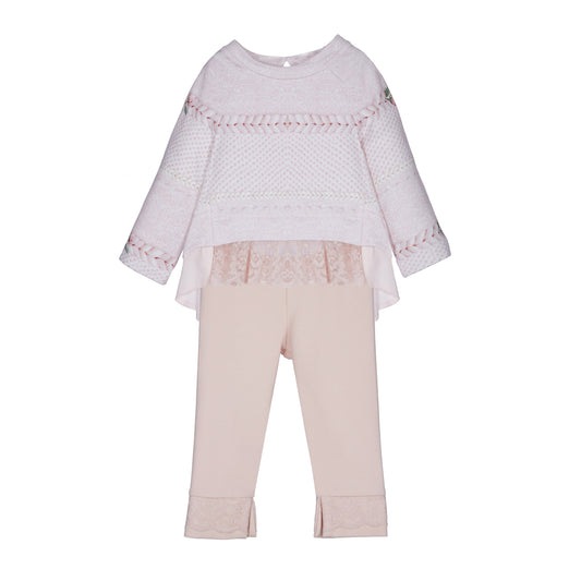 ROPA PARA NIÑAS - SET ROSA PANTALÓN LAPIN HOUSE