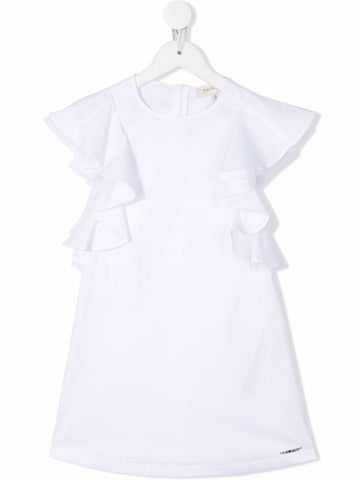 ملابس الأطفال – فستان TWINSET الأبيض للبنات