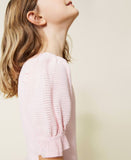 Ropa para niños- Vestido para niñas en color rosa knitted TWINSET