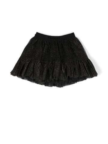 Ropa para niñas - Falda negra con apliques de strass TWINSET