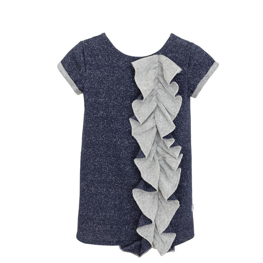 ROPA PARA NIÑOS - VESTIDO AZUL CON VOLANES - Modini Shop