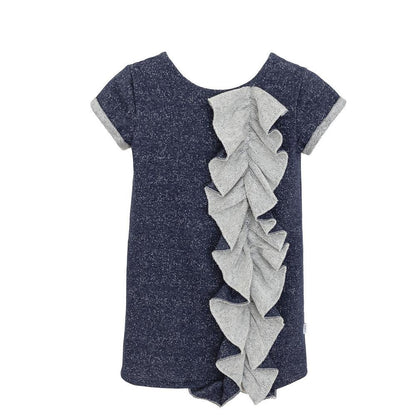 ROPA PARA NIÑOS - VESTIDO AZUL CON VOLANES - Modini Shop