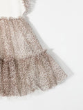 ملابس الأطفال - فستان موناليزا بطبعة الفهد