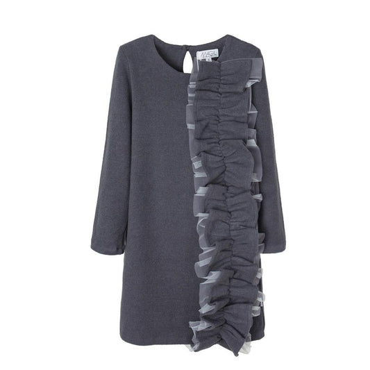 ROPA PARA NIÑOS - VESTIDO GRIS OSCURO - Modini Shop