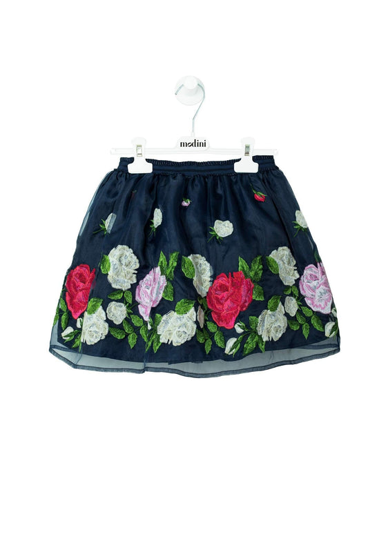 ROPA PARA NIÑOS - FALDA CON FLORES MISS BLUMARINE - Modini Shop