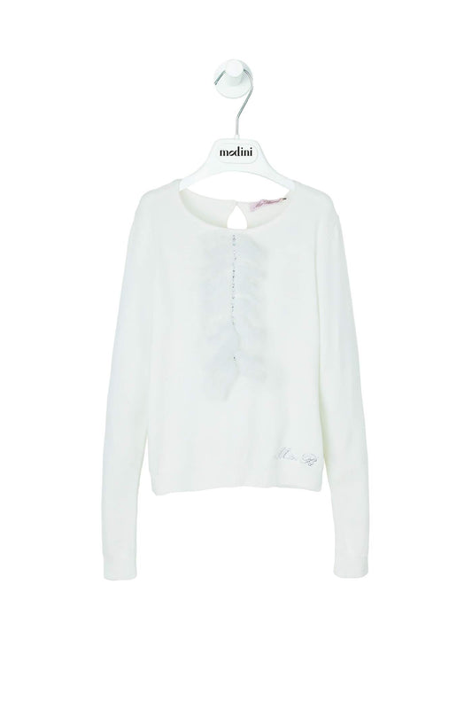 ROPA PARA NIÑOS - JERSEY COLOR CRUDO MISS BLUMARINE - Modini Shop