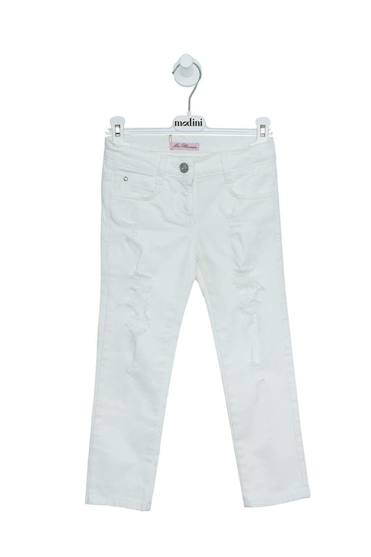 ROPA PARA NIÑOS - PANTALÓN TEJANO CLARO MISS BLUMARINE - Modini Shop
