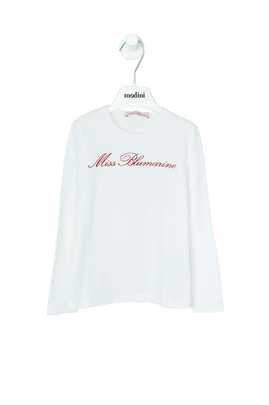 ROPA PARA NIÑOS - CAMISETA BABY BLANCA MISS BLUMARINE - Modini Shop