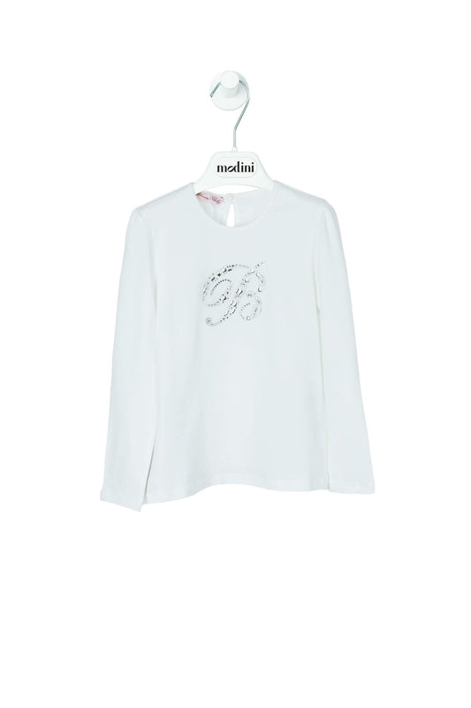 ROPA PARA NIÑOS - CAMISETA  BLANCA MISS BLUMARINE - Modini Shop