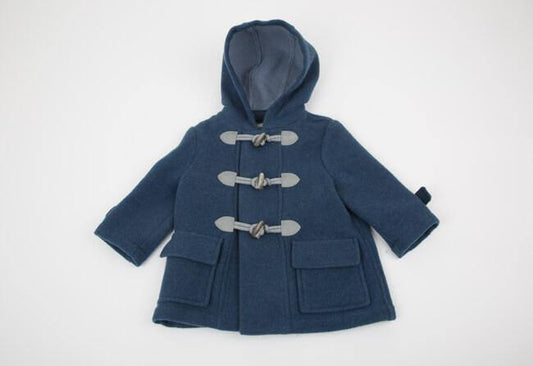 ROPA PARA NIÑAS - ABRIGO EN AZURRO  BIMBALO - Modini Shop